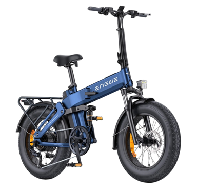 ENGWE PRO 3.0 BOOST Sklopivi električni bicikl s punom suspenzijom 20" FAT, 250 W, 48 V / 15 Ah, domet do 130 km, plavi